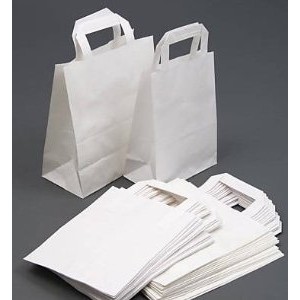 White Carrier Paper Bags Pack Of 12