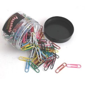 Paper Clips Coloured Jar Of 500