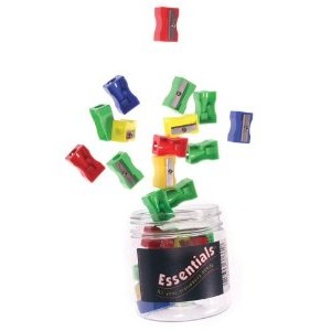 Plastic Pencil Sharpeners/Topper Tub of 30