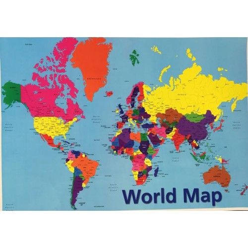 World Map Poster Ireland Poster Map Of The World