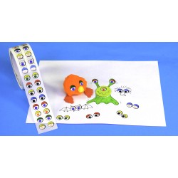 Roll of Sticker Eyes Coloured