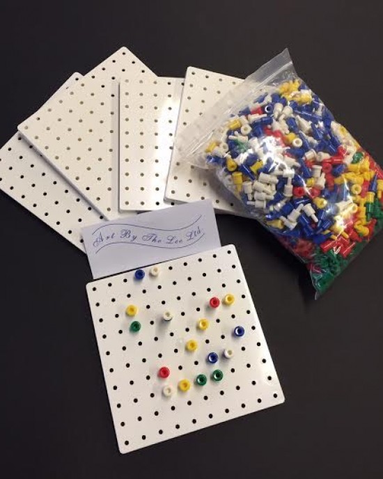 Stackable Pegs &  Pegboards Set